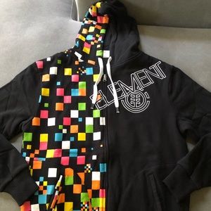 Element  Zip Up Hoodie Reversible Like New Surf Skate MD